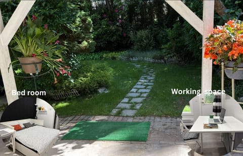 garden view from bed room and working space