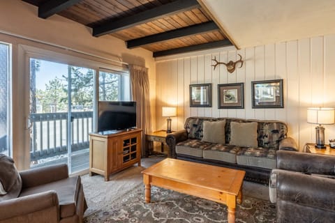 Curl up in the cozy living room & stream your favorites on the smart TV