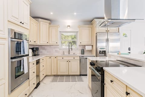 The kitchen is a chef's dream with everything you need to create a gourmet meal.