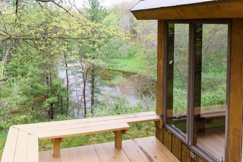 Deck overlooking the river