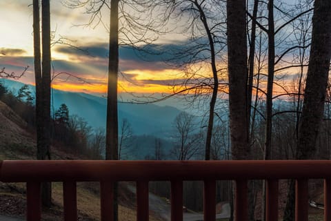 sunset view at winter