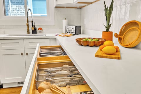 Toaster and silverware