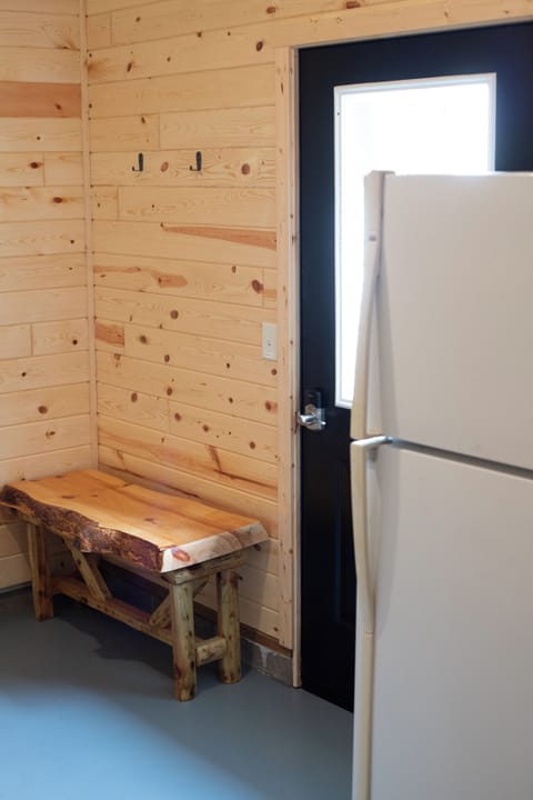 Garage entry with additional refrigerator