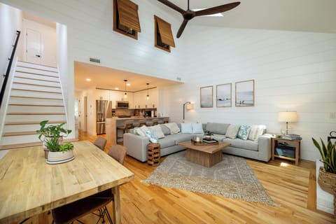 Open concept living area with dining