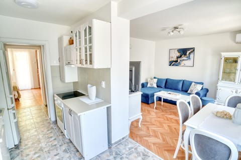 Kitchen and living room view