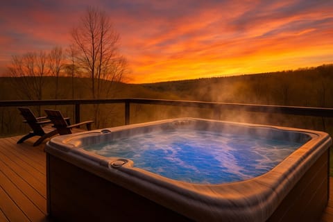Serenity by the hot tub.