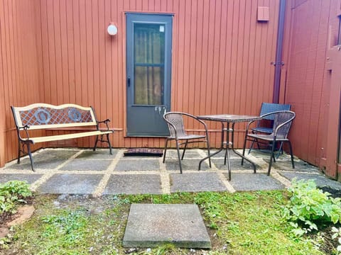 Seating out back of unit