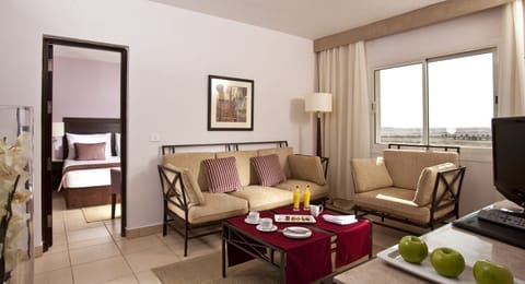 Unwind in a bright lounge with scenic window views.