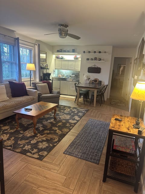 Dining Table sits 4, extra table available.