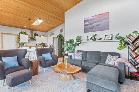 Living Room ft. 2 comfortable lounging chairs and a Queen Pullout Couch