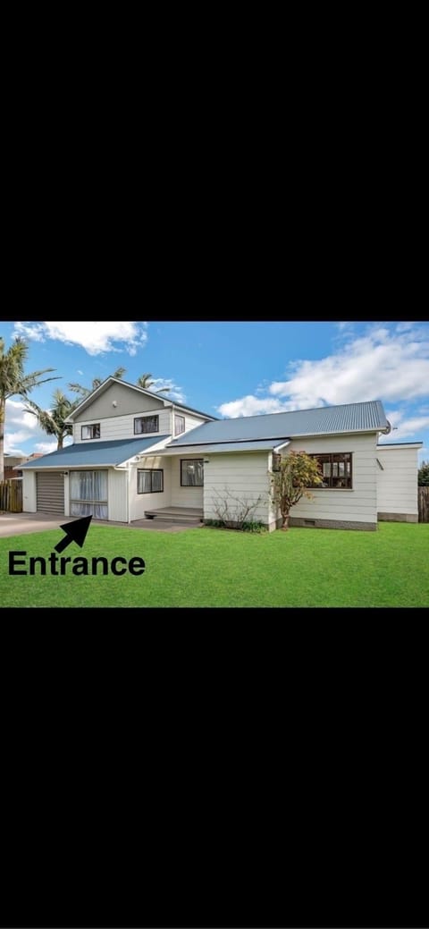 Entrance through sliding door