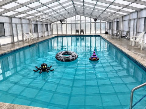 Halloween pool toys available for guest use in OCTOBER!