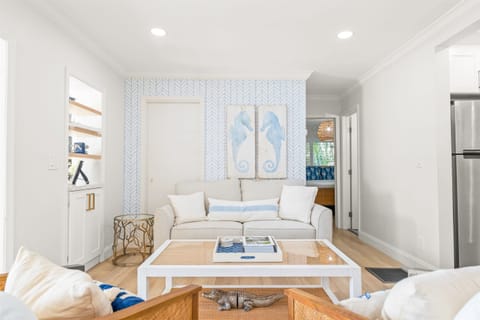 Bright, airy, and sophisticated. The main living area is designed for total relaxation.