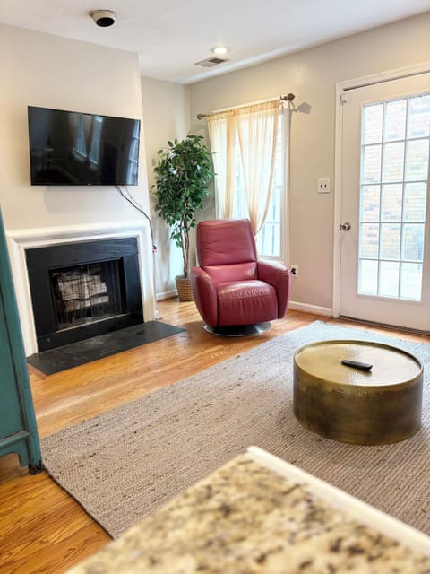 Wood burning fireplace