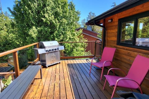 Barbecue your catch of the day on the large 5 burner barbecue.