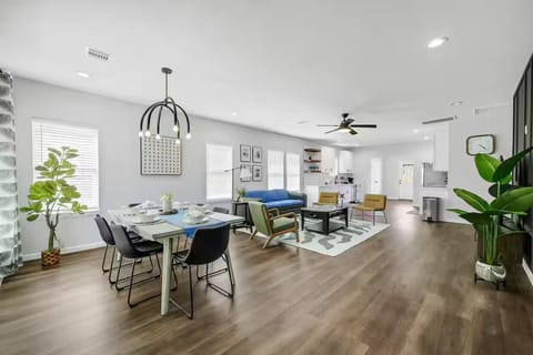 Beautiful open concept living room, dining and kitchen