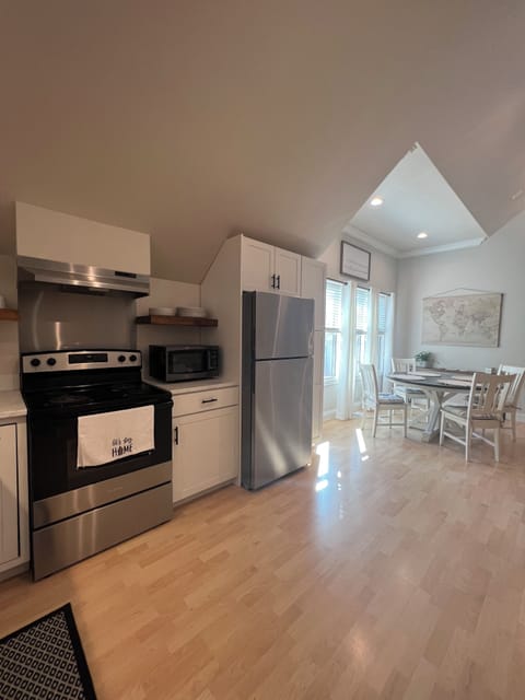 Kitchen, dining space upper level 
