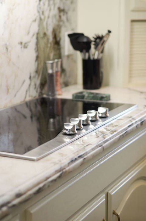 Enjoy a home cooked meal in the gourmet kitchen.