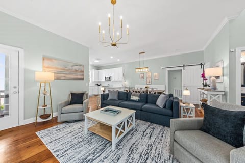 Ample seating in the living room to gather.