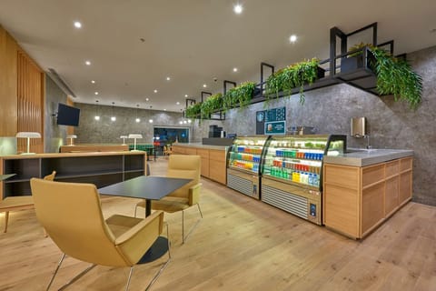 Grab a quick bite in the cozy cafe-style seating.