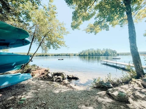 Private path to water with dock
