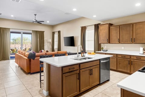 Kitchen view of the living room
