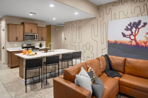 Living room view of the kitchen