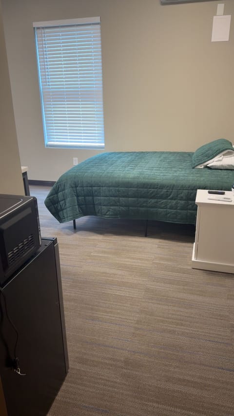 Bedroom, Fridge And Microwave