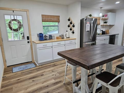 Fully stocked coffee bar.