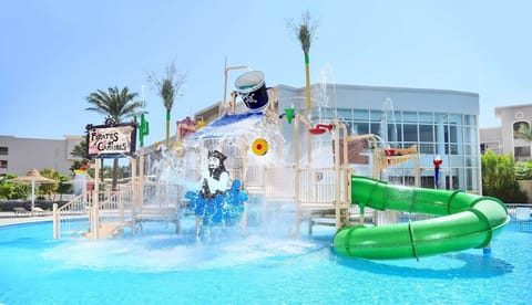 Splash and play at the lively waterpark pool attraction.