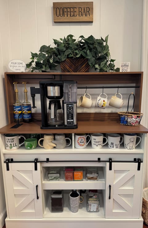 Fully stocked coffee cart
