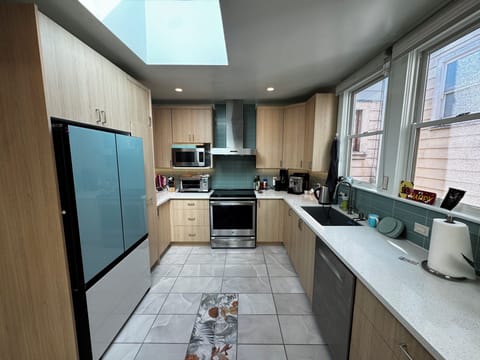 Shared Kitchen - fridge, oven, microwave, stove, dishwasher, utensils, cookware