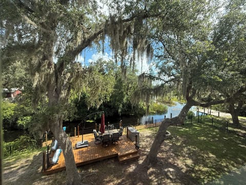 View of the backyard from upstairs