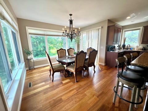 Main Dining Area and Kitchen Island - Main Level - Open Floor.