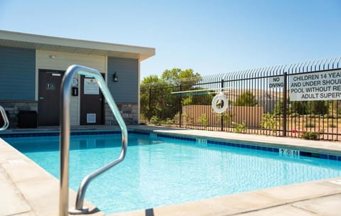 Dive into sparkling sunshine and cool off by the pool.