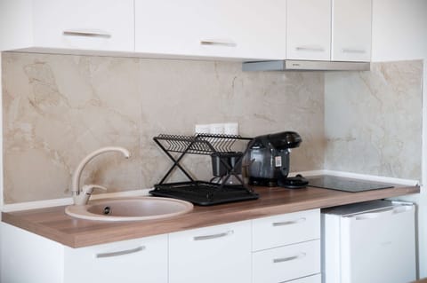 Modern Kitchen with Coffee Machine, Cookware & Everything You Need