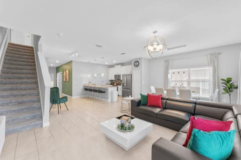 Living Room with open concept blending with Dining Room and Kitchen!#Disney #Parks #kingdom #springs #StoreyLake #Apartment #Vacation #Rental #waterpark #Kissimmee #Orlando #universal #citywalk