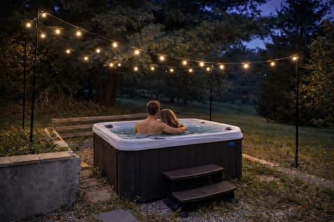 Relax in the hot tub and gaze up at the stars at night