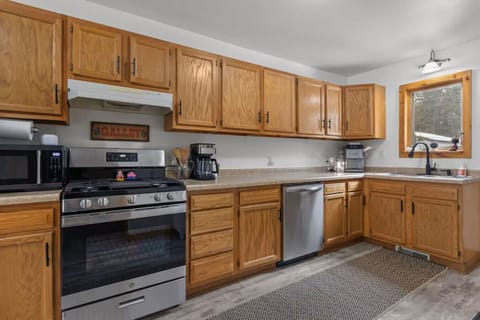 Kitchen stocked and ready for pancake day.