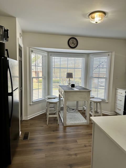 Fully stocked kitchen with everything you need to make that perfect meal with indoor and outdoor dining areas.