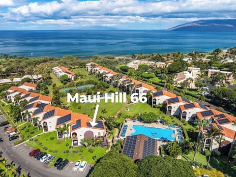 Stunning aerial view of Maui HIll overlooking the turquoise Pacific