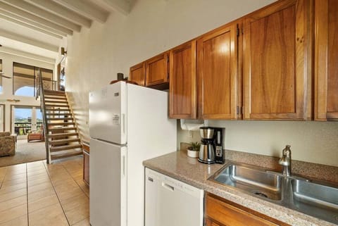 Functional kitchen with wooden cabinets