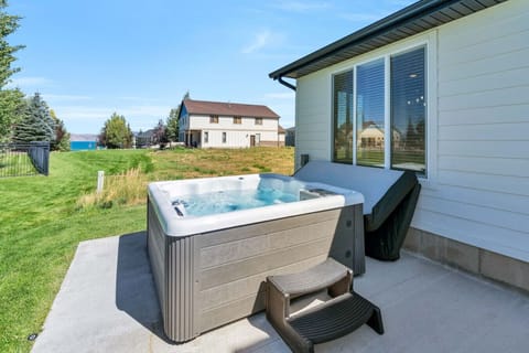 Kick back in our private hot tub.