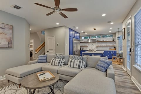 Chill Zone – Casual Living Room by the Kitchen & Pool