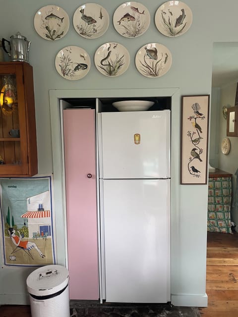 Fridge with small sealed pantry to the left