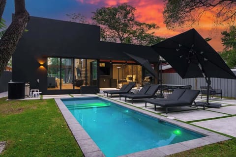Relax in your own private pool surrounded by sleek modern design. Perfect for sunbathing or evening dips under the sunset