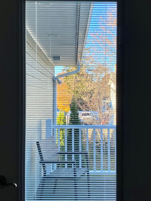 Doorway to the balcony deck