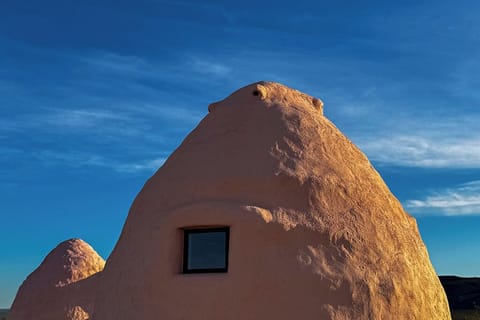 Two sustainable glamping sites are shown at Sanadora Terlingua near Big Bend.