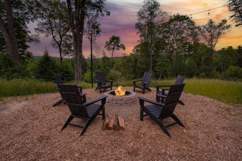 Watch the sun go down around the fire.