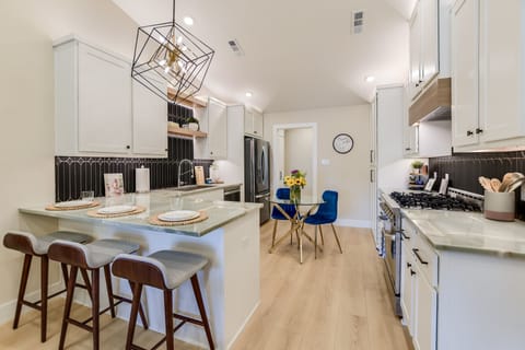 Fully stocked kitchen with everything you need to cook and dine in.




